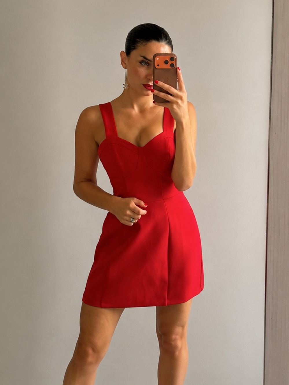 ZARA BNWT MINI CORSET DRESS. RED 1165/137